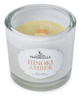 Świeczka ozdobna Classico Hinoki Amber biała 170g Pavoncella (5905711530509)