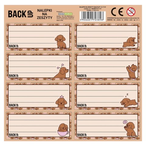 Naklejka na zeszyt Backup 7 Derform (NNZB7A17) Naklejka na zeszyt Backup 7 Derform (NNZB7A17)