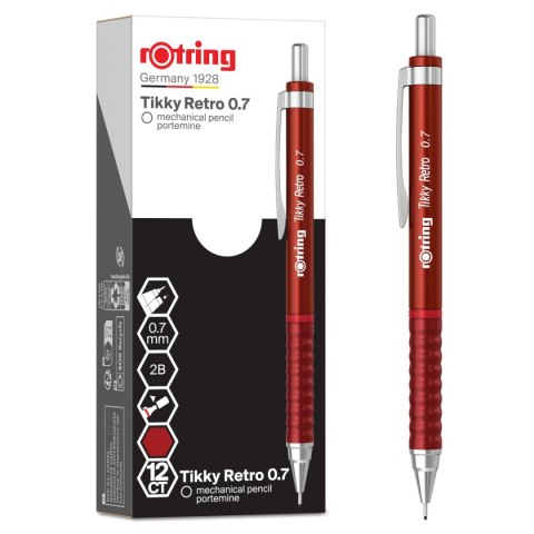 Ołówek automatyczny TIKKY RETRO RED MP 0,7 0,7mm Rotring (2202631) Ołówek automatyczny TIKKY RETRO RED MP 0,7 0,7mm Rotring (2202631)