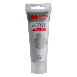 Farba akrylowa kolor: srebrny 75ml Happy Color (HA 7370 0075-81)