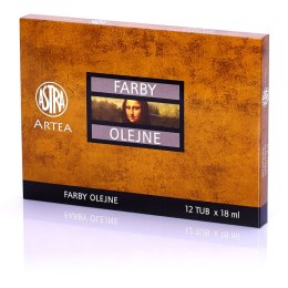 Farba olejna kolor: mix 18ml 12 kolor. Artea