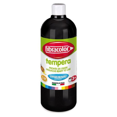Farba tempera 1L Gluten Free kolor: czarny 1000ml Fibracolor Farba tempera 1L Gluten Free kolor: czarny 1000ml Fibracolor