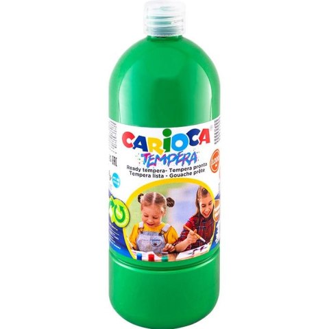 Farba tempera kolor: zielona jasna 1000ml 1 kolor. Carioca (170-1866)