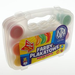 Farby plakatowe kolor: mix 20ml 12 kolor. Astra