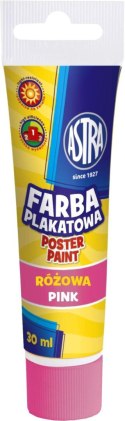Farby plakatowe kolor: różowy 30ml 1 kolor. Astra