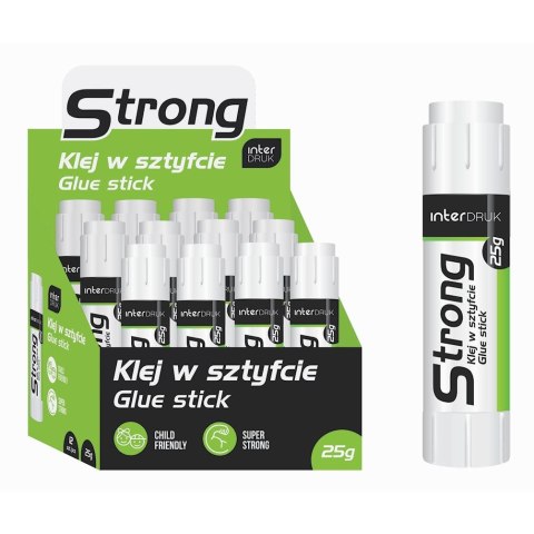 Klej w sztyfcie STRONG 25g Interdruk (IKLSZ25ST) Klej w sztyfcie STRONG 25g Interdruk (IKLSZ25ST)