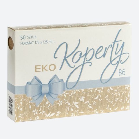 Koperta Eco kraft B6 szara [mm:] 176x125 Pol-mak (KB6_OGEKO) 50 sztuk