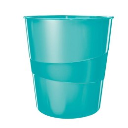 Kosz na śmieci WOW polistyren PS kolor: turkusowy 15L Leitz (52781051)