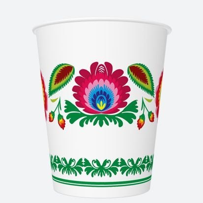 Kubek jednorazowy daisy papier 250ml Pol-mak (01) Kubek jednorazowy daisy papier 250ml Pol-mak (01)