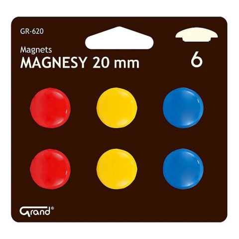 Magnes mix śr. 20mm Grand (GR-620) 6 sztuk Magnes mix śr. 20mm Grand (GR-620) 6 sztuk