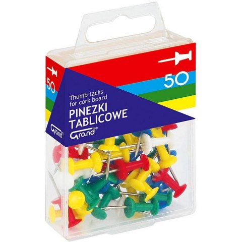 Pinezki T4 tablicowe kolor: mix 50 szt Grand (110-1116) Pinezki T4 tablicowe kolor: mix 50 szt Grand (110-1116)