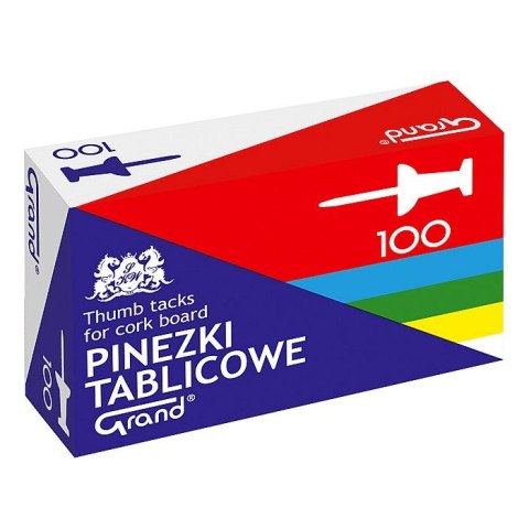 Pinezki tablicowe kolor: mix 100 szt Grand (110-1655) Pinezki tablicowe kolor: mix 100 szt Grand (110-1655)