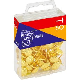 Pinezki tapicerskie kolor: złoty 50 szt Grand (110-1482)