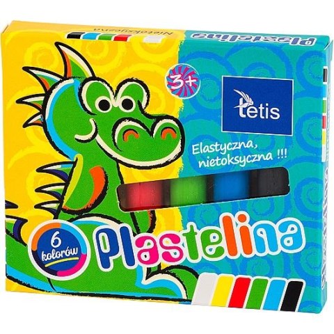 Plastelina 6 kol. mix 15g Tetis (KP001-A)