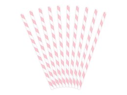 Słomka papierowe jasny róż 19,5cm, 1op./10szt. 10 szt Partydeco (SPP1-081J)