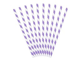 Słomka papierowe liliowe 19,5cm, 1op./10szt. 10 szt Partydeco (SPP1-004)