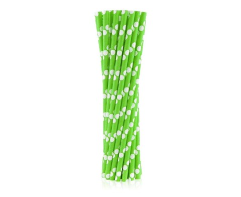 Słomka pistacjowe w białe groszki 24 sztuki 24 szt Godan (PF-RPPIG) Słomka pistacjowe w białe groszki 24 sztuki 24 szt Godan (PF-RPPIG)