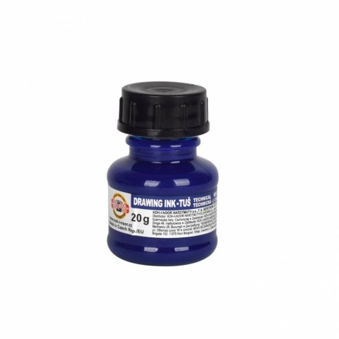 Tusz kreślarski kolor: niebieski 20ml Koh-I-Noor Tusz kreślarski kolor: niebieski 20ml Koh-I-Noor