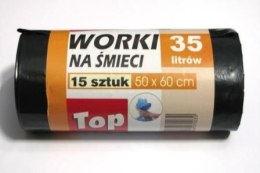 Worki na śmieci kolor: czarny 35L 15 szt Amaks (WRK35CZA)