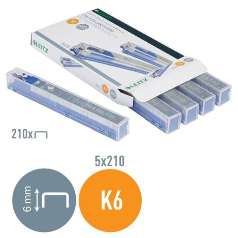 Zszywki K6 do zszywaczy kasetowych K6 1050 szt Leitz (55910000) Zszywki K6 do zszywaczy kasetowych K6 1050 szt Leitz (55910000)