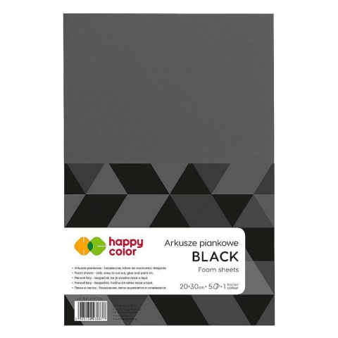 Arkusz piankowy kolor: CZARNY 5 ark. [mm:] 210x297 Happy Color (HA 7130 2030-09)
