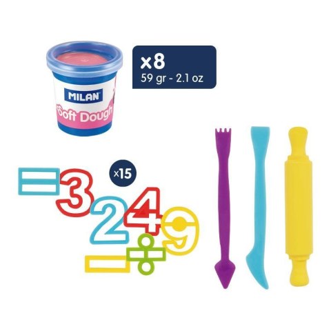 Ciastolina 8 kol. Lots of numbers 59g Milan (913308NM) Ciastolina 8 kol. Lots of numbers 59g Milan (913308NM)