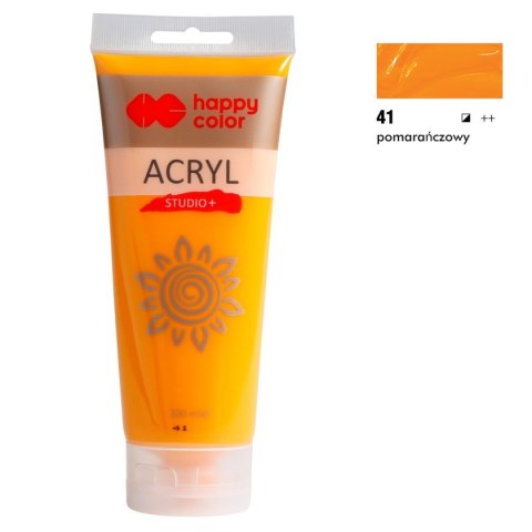 Farba akrylowa kolor: pomarańczowa 200ml Happy Color (HA 7370 0200-41)