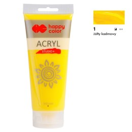 Farba akrylowa kolor: żółta 200ml Happy Color (HA 7370 0200-1)