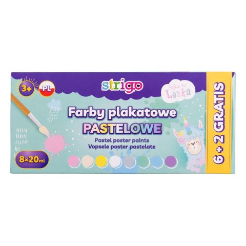 Farby plakatowe LENKA kolor: mix 20ml 12 kolor. Strigo (SSC147)