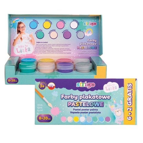 Farby plakatowe LENKA kolor: mix 20ml 12 kolor. Strigo (SSC147)