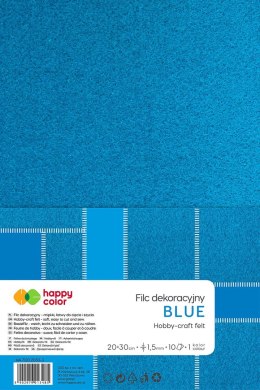Filc kolor: niebieski 10 ark. [mm:] 200x300 Happy Color (HA 7150 2030-3)