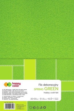 Filc kolor: zielony jasny 10 ark. [mm:] 200x300 Happy Color (HA 7150 2030-50)