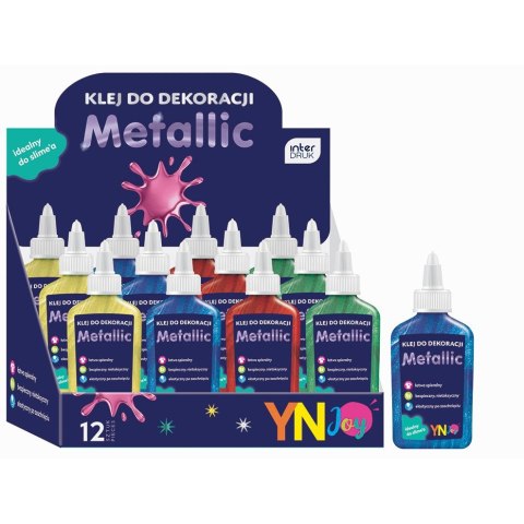 Klej w płynie brokat metalic 40g Interdruk (IKLDEKMET)