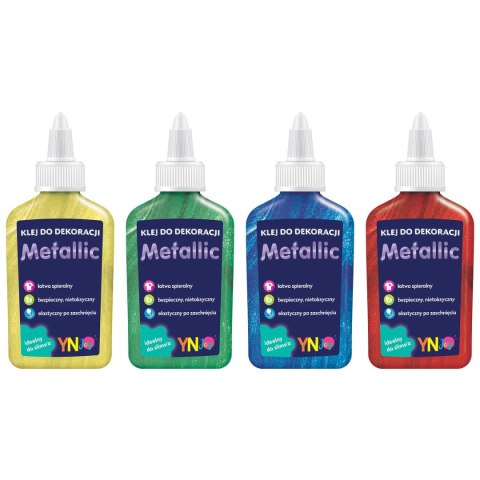 Klej w płynie brokat metalic 40g Interdruk (IKLDEKMET)