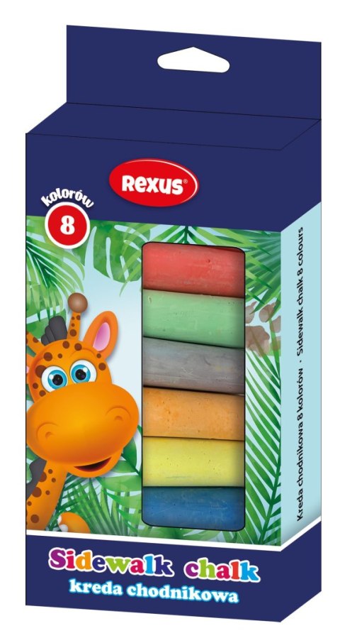Kreda chodnikowa mix Rexus 8 sztuk Kreda chodnikowa mix Rexus 8 sztuk