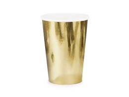 Kubek jednorazowy złoty, 6 szt. papier 220ml Partydeco (KPP57-019ME-EU1)
