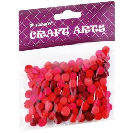 Pompony czerwony 120 szt Fandy (171810)