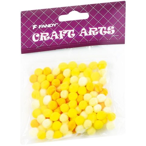 Pompony żółte 120 szt Fandy (171811)
