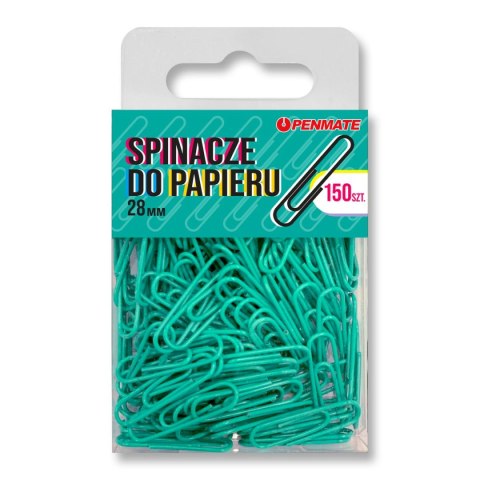 Spinacze standard zielononiebieski TT8317 28mm 150 szt Penmate (spinacz kolorowy 28mm) Spinacze standard zielononiebieski TT8317 28mm 150 szt Penmate (spinacz kolorowy 28mm)