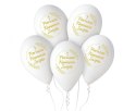 Balon gumowy Pierwsza Komunia Św. (kłosy) biały 320mm 13cal Godan (GS110/PKK/25)