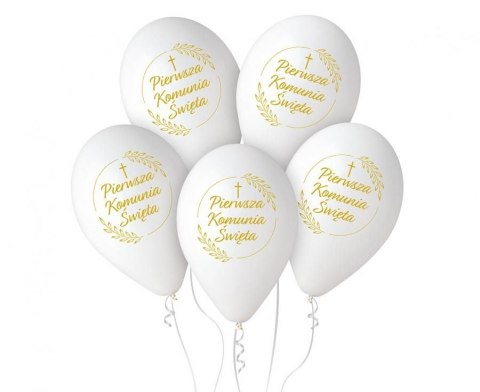 Balon gumowy Pierwsza Komunia Św. (kłosy) biały 320mm 13cal Godan (GS110/PKK/25) Balon gumowy Pierwsza Komunia Św. (kłosy) biały 320mm 13cal Godan (GS110/PKK/25)