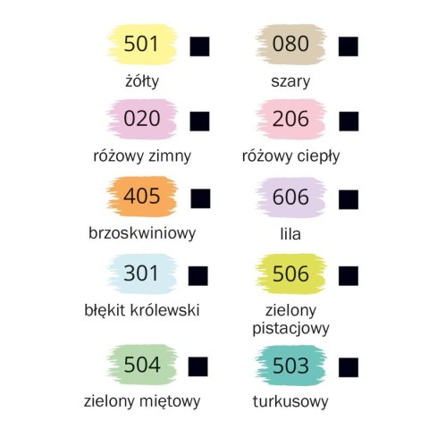Farba akrylowa Pastelowe kolor: mix 12ml Happy Color (HA 7370 0012-P10)