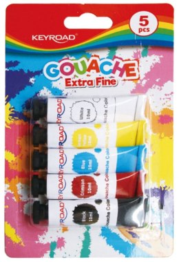 Farba tempera kolor: mix 10ml 5 kolor. Keyroad (KR971509)