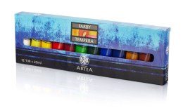 Farba tempera kolor: mix 20ml 12 kolor. Artea