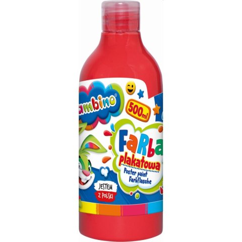 Farby plakatowe Bambino w butelce 500 ml kolor: czerwony 500ml 1 kolor. Bambino (czerwona) Farby plakatowe Bambino w butelce 500 ml kolor: czerwony 500ml 1 kolor. Bambino (czerwona)