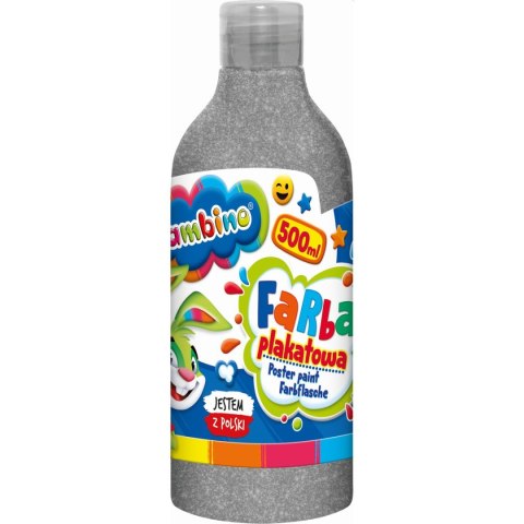 Farby plakatowe Bambino w butelce 500 ml kolor: srebrny 500ml 1 kolor. Bambino (srebrny) Farby plakatowe Bambino w butelce 500 ml kolor: srebrny 500ml 1 kolor. Bambino (srebrny)