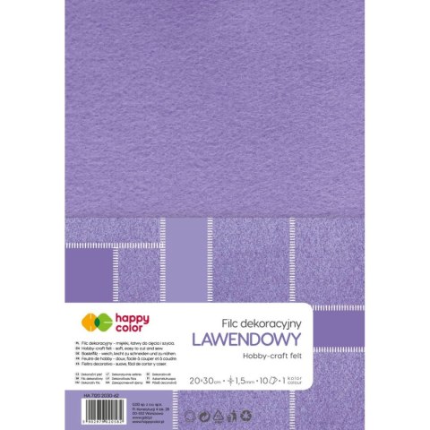 Filc kolor: lawendowy 10 ark. Happy Color (HA 7150 2030-62)