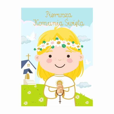Kartka składana Karnet B6 Komunia dziewczynka kolor B6 Henry (5907465660259) Kartka składana Karnet B6 Komunia dziewczynka kolor B6 Henry (5907465660259)
