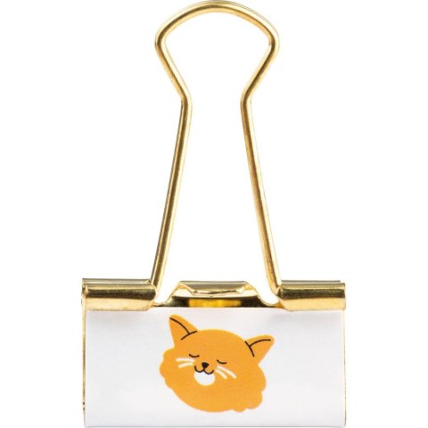 Klipsy do spinania dokumentów CAT&DOG, metal 6 szt Happy Color (HA 4821 01CD-WP6)