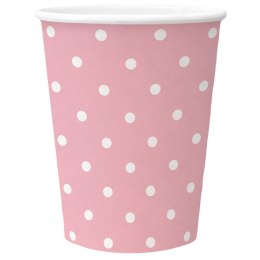 Kubek jednorazowy Dots Light Pink karton 250ml Paw (PC8002204)